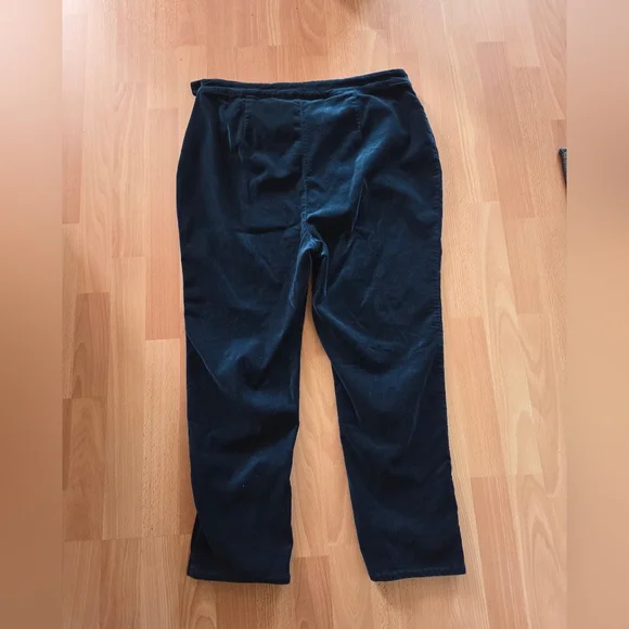 Modcloth Navy Blue Velvet Anle Pants Goth Whimsical Glam 90s Size 1X - Picture 8 of 8